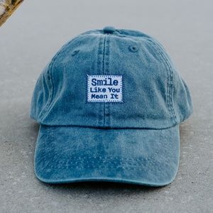 Blue "Smile Like You Mean It" Baseball Hat